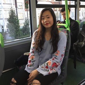 American Eagle Floral Sweater